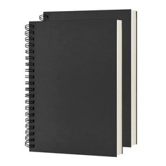 Blank Spiral Notebook, 2Pack, Soft Cover, Sketch book, 100 Pages / 50 Sheets,…