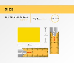 ZEBRA ELTRON 1.5×1 COLOR 1-1/2″ x 1″ YELLOW Direct Thermal Labels 1 Roll / 520