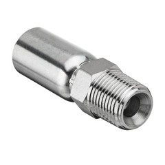 12 Pack 1/2″ NPTF Hydraulic Hose End Fittings, 3/8″ I.D. Hose x 1/2″ NPTF Male