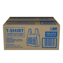 T-Shirt Carry-Out Bags 11.5″ x 6.5″ x 22″ (1,000 ct)