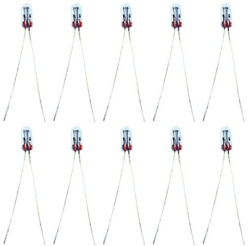 Box of 10 #7219 Lamp Bulb, 12 Volts, 60 mA, 0.72 Watt, T1, Solderable Wires