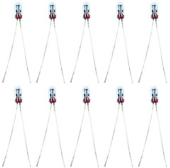 Box of 10 #7219 Lamp Bulb, 12 Volts, 60 mA, 0.72 Watt, T1, Solderable Wires