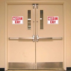 2PCS Not an Exit Sign 10″x7″ Reflective Rust-Free Aluminum UV-Protected