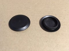10 Pack 1″ 1 Inch Flush Mount Black Plastic Body and Sheet Metal Holes Plug 413