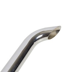 Exhaust Stack Pipe 2-1/2″ x 24″ Curved Chrome
