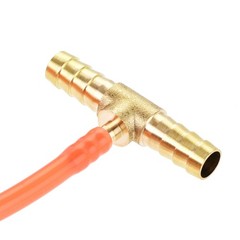 uxcell Reducing Barb Hose Fitting Tee T Shape 5/16″ x x 3/16″, Brass