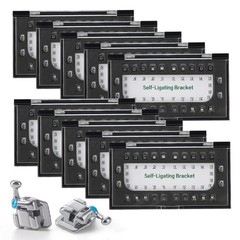 AZDENT Dental Orthodontic Self Ligating Braces Bracket Mini Roth.022 Hooks 345