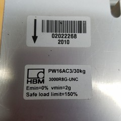 HBM PW16AC3/30kg Load Cell, 30kg – USED