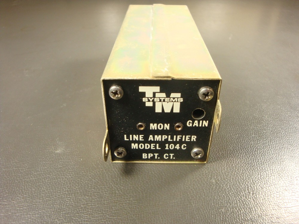 104C TM Systems Line Audio Frequency Amplifier 24-48V Gain 39dB 456B NOS