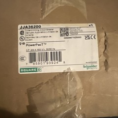 Square D JJA36200 200A 3 Pole 600V I-Line Power-Pact Circuit Breaker NEW-no box