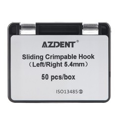 AZDENT Dental Ortho Sliding Crimpable Hook Long Right/Left Curved Crimpable Hook