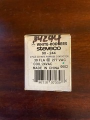 Brand New (NIB) – White-Rogers Steveco 90-244 Contactor 2 Pole 30A 277V