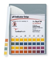 Cardinal Health pH Test Strip 0 to 14.0 pH Range 1 Pack(s) 100 Test Strips