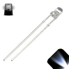 20 LED 3mm Cool White Extra Fast Flashing Blinking Strobe Ultra Bright LEDs 6Hz