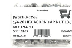 (50) 1/4-20 Stainless Steel Hex Acorn Cap Nuts (50 Pieces)