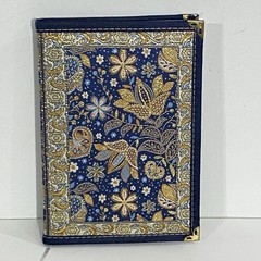 New METALLIC TAPESTRY Blue FLORAL Hardback LINED Journal Book Diary