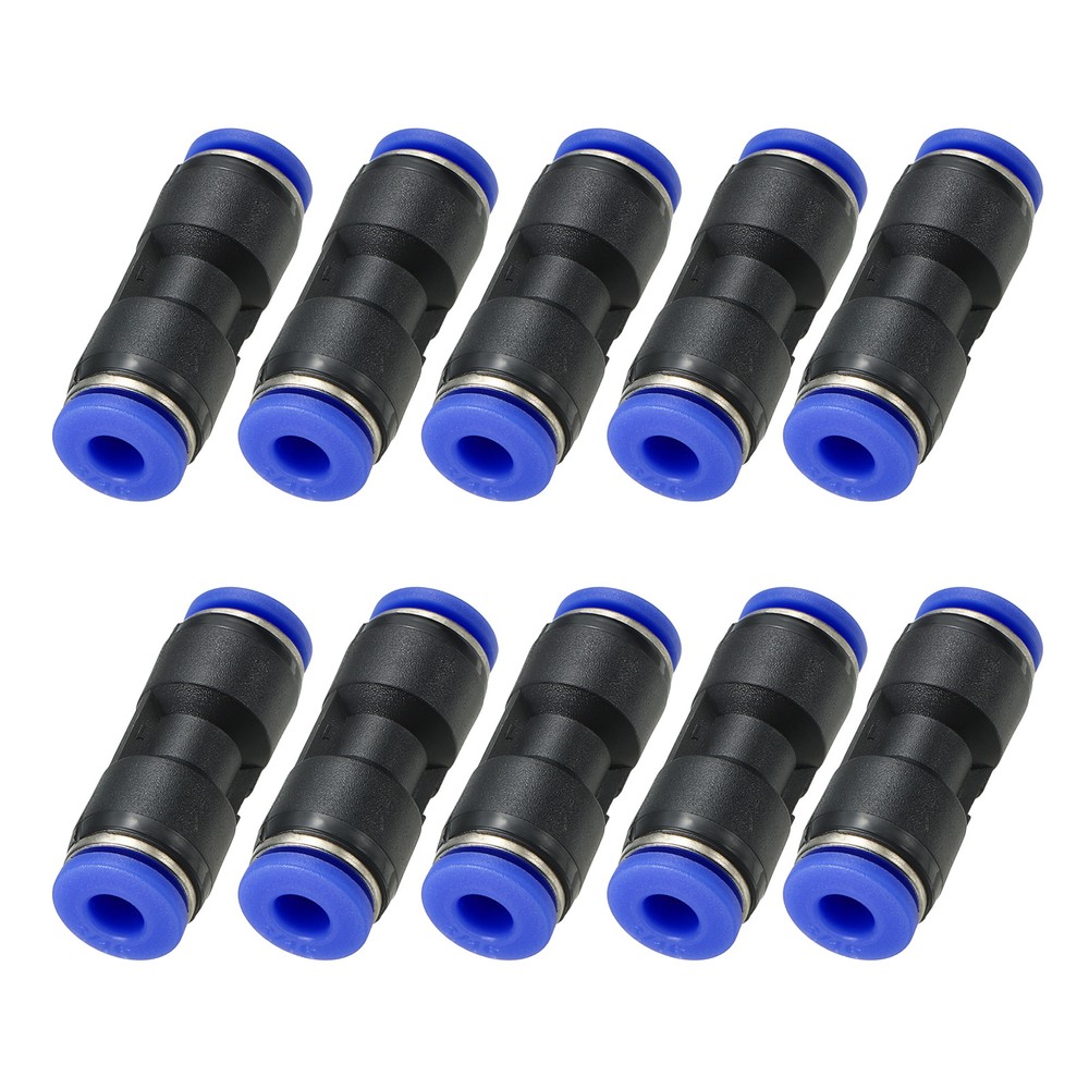 3/16 Inches Push to Connect Fitting Quick Release Pneumatic Connectors 10Pcs