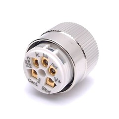 Mencom MIN-5FP-FW-DN Field Wireable Connector, 7/8-16UN2 5-Pin Female, 600V 12A