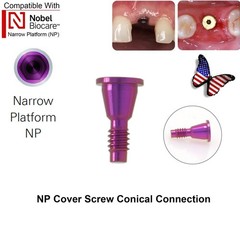 5Pcs Nobel active Healing Abutment Cover Screw Healing Screw Gum Molding Implant