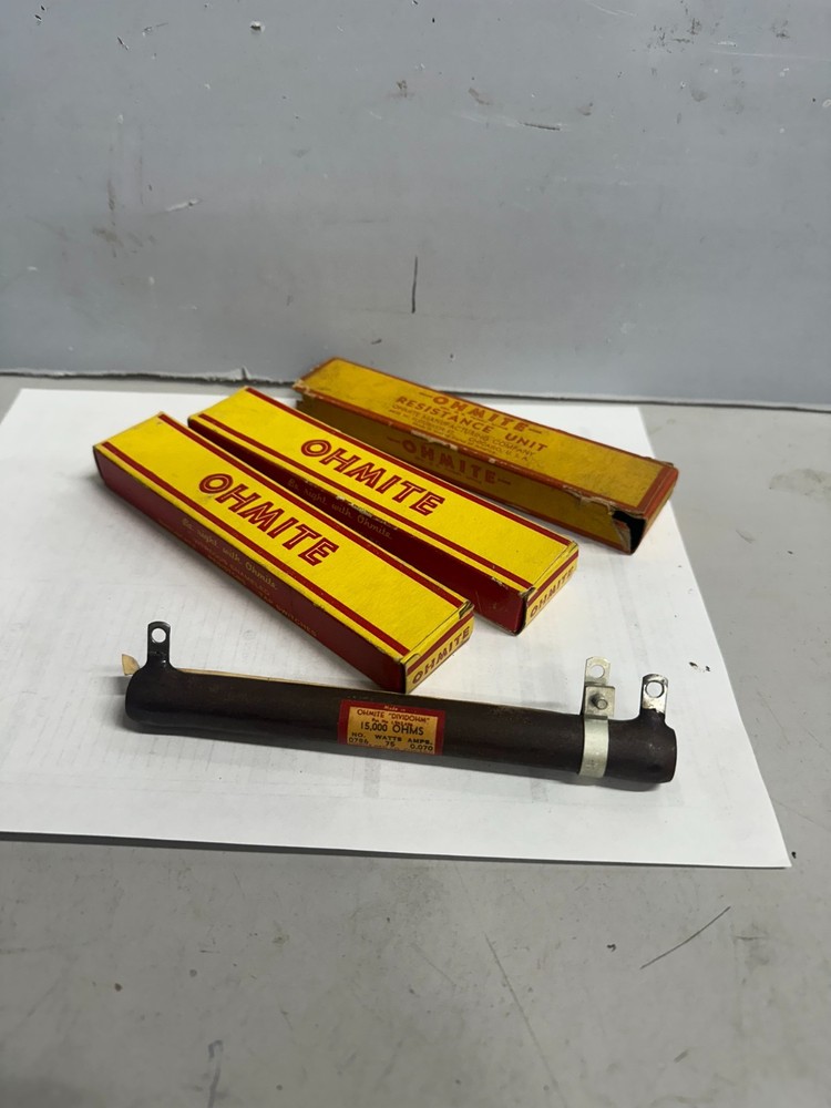 OHMITE 0786 RESISTORS 15000-OHMS/75WATTS (LOT OF 3) NEW FREE SHIPPING