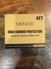 MONOID EDGE CORNER PROTECTOR W:2.36″ X L:5 FT WIDE APPLICATION CLEAR NEW SET 4