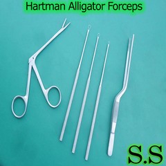 5-Pieces Hartman Alligator Forceps3.5″ Ear Loops Nasal Surgical ENT Instruments