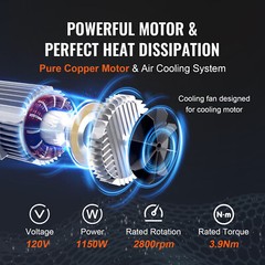 Electric Hoist 1320lbs Crane Winch with Wired Remote Control 1150W 110V