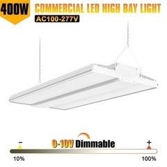 400 Watt LED Linear High Bay Light (Equiv. 1500W HID/HPS) 5000K 60000LM Dimmable