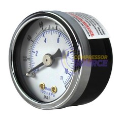1.5″ Face Dry Pressure Gauge 0-160 PSI Back Mount 1/8″ NPT Air Compressor Gauge
