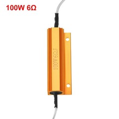uxcell Aluminum Case Resistor Extra Wire 100W 6 Ohm Wirewound Yellow for 6R