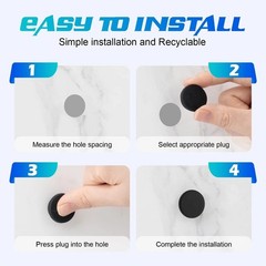 125PCS Rubber Plugs for Round Holes, Premium Black Rubber Hole Plugs, Various…