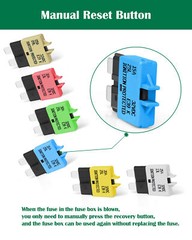 14 x DC 32V Resetable Mini ATM Circuit Breaker Blade Fuse for Car Truck Boat USA