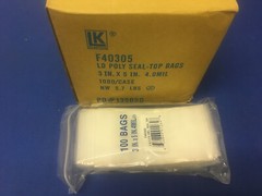 100 3×5 Clear Elkay Plastics 4Mil Zip Seal Lock Top Reclosable Poly Bags 4 Mil
