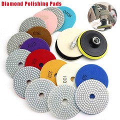 4″ Diamond Polishing Pads 50-6000 Grit Polishing Pad for Drill Grinder Polisher