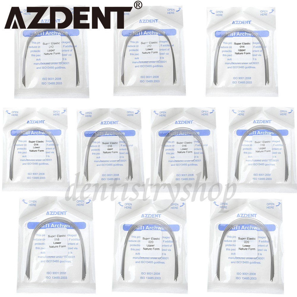 AZDENT Dental Orthodontics Round Arch Wire Super Elastic Niti Nature Form