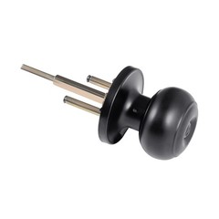 Uimoso Matte Black Interior Door Knobs for Bedroom and Bathroom, 6-Pack, Keyless