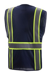 Navy Two Tones Safety Vest ,With Multi-Pocket Tool