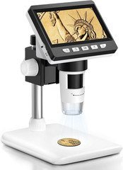 Coin Microscope, 4.3 Inch Digital Microscope 1000X Coin Microscope for Error Coi