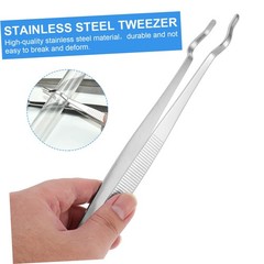 Stainless Steel Test Tube Tweezer 11.81 Inch Lengthened Lab 30X2CM, Silver