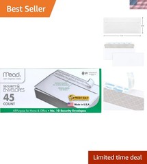 45 Count Security Envelopes, Self-Seal, Privacy Lined for Office & Home Use