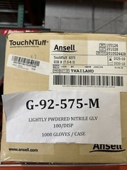 Ansell 92-575 Touchntuff, Nitrile Disposable Gloves, Medium* CASE*