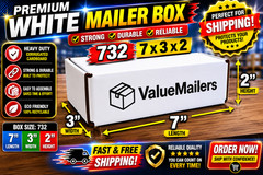 7x3x2 White Corrugated Shipping Mailers Packing Box Boxes Folding 50 100 To 1000