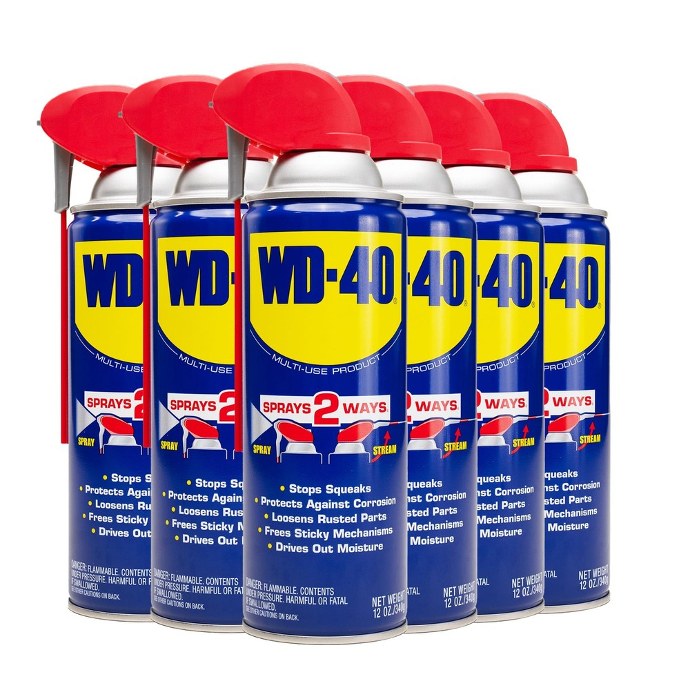WD-40 Original Formula, Multi-Use Product with Smart Straw Sprays 2 6-Pack