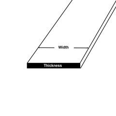 1″ x 2-1/2″ x 24″, 1018 Steel Flat Bar, Cold Finished