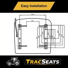 Universal Forklift Seat for Cat, Clark, Komatsu, Nissan, Yale, Toyota, Hyster