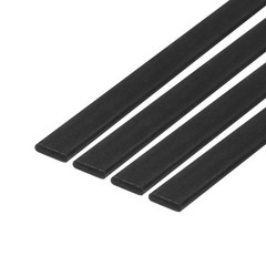 4 x Carbon Fiber Strip 1x4mm 500mm Length Pultruded Flat Carbon Fiber Bar