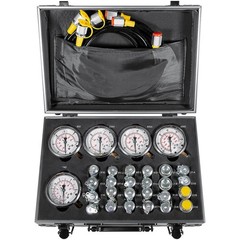 60P Hydraulic Kit 5 Gauges 24 Fittings 3 Test Hoses