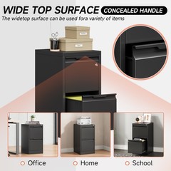 NEW Metal Vertical File Storage Cabinet with Lock 2 Drawer Office Filing Cabinet