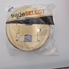 Hubbell tradeSELECT RF406BR Solid Brass Floor Box Flange Door Assembly New