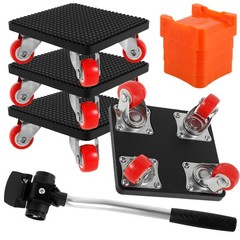 MABCIRY 4 PCS Furniture Lift Mover Tool Set with Pry Bar, 880lbs Heavy Duty F…